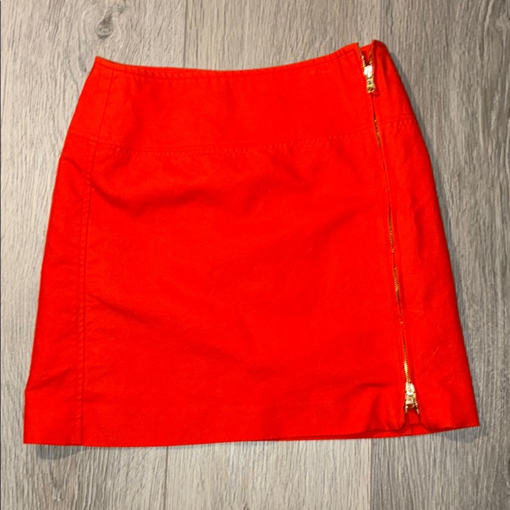 Ralph Lauren black label size 4 front zip skirt 100% cotton EUC